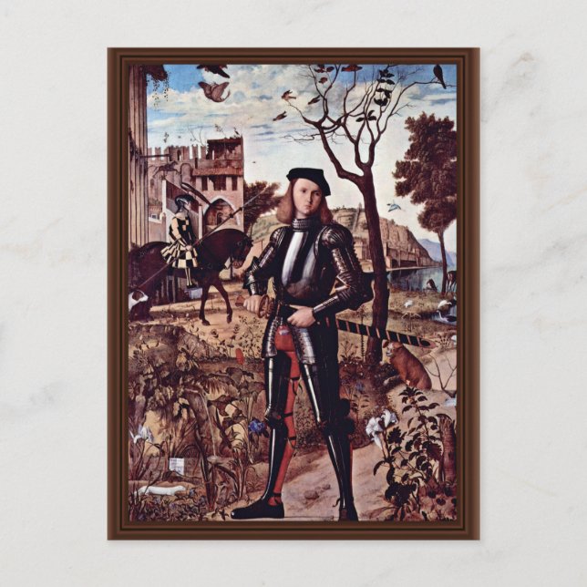 Porträt eines Ritters von Carpaccio Vittore Postkarte (Vorderseite)