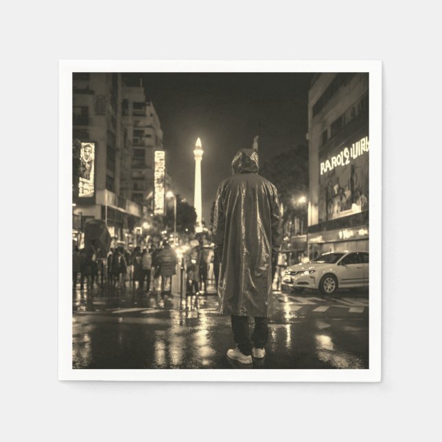 Porträt eines schwarzen Mannes in der Papierservie Serviette (Vorderseite)