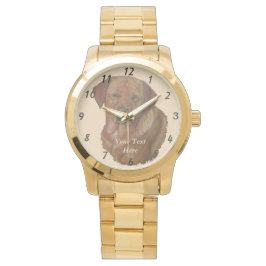 Porträt eines seltenen roten Golden Labrador Retri Armbanduhr