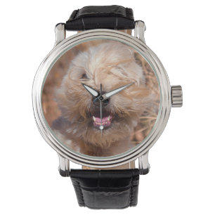 Porträt eines Soft Coated Wheaten Terrier Armbanduhr