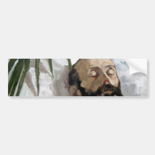 Porträt eines Toten (Sterblichkeit und Tod) (Art. Autoaufkleber