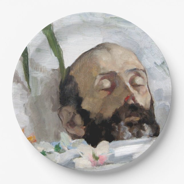 Porträt eines Toten (Sterblichkeit und Tod) (Art. Pappteller (Vorderseite)