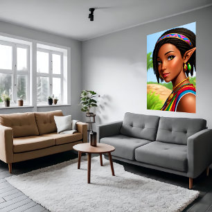 Porträt eines weiblichen elf menschlichen Hybrids Poster