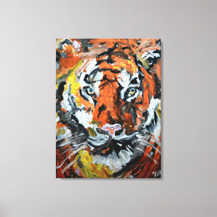 Porträt eines wilden Bengal-Tigers Leinwanddruck
