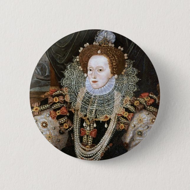 Porträt Elizabeth I Button (Vorderseite)