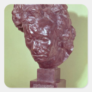 Porträt-Fehlschlag von Ludwig van Beethoven 1901 Quadratischer Aufkleber