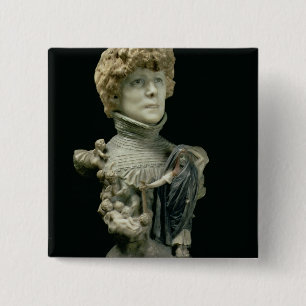 Porträt-Fehlschlag von Sarah Bernhardt (1844-1923 Button