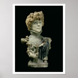 Porträt-Fehlschlag von Sarah Bernhardt (1844-1923) Poster