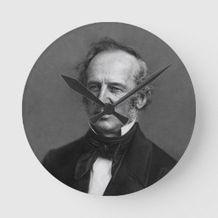 Porträt Flottenadmiral-Cornelius Vanderbilt circa Runde Wanduhr