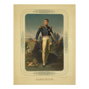 Porträt französischen Des Lafayette Generals Fotodruck
