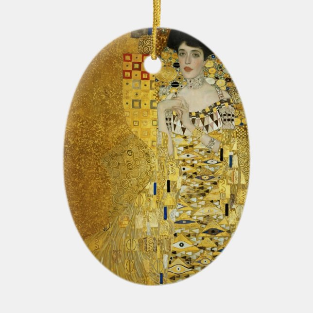 Porträt Gustav Klimt- von Adele Bloch-Bauer I Keramik Ornament (Vorne)