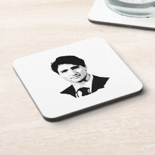 Porträt Justin Trudeau Getränkeuntersetzer