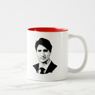 Porträt Justin Trudeau Zweifarbige Tasse