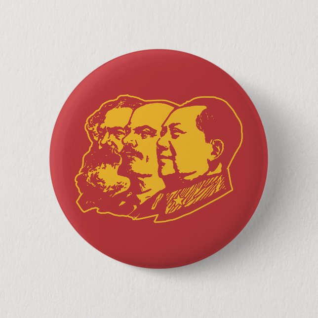 Porträt Marx Lenin Mao Button (Vorderseite)