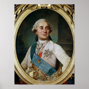 Porträt-Medaillon von Louis XVI 1775 Poster