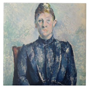 Porträt Pauls Cezanne von Madame Cezanne, c.1890 Fliese