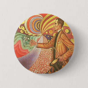 Porträt Pauls Signac- von Felix Feneon Button