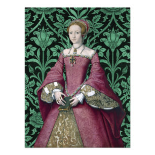 Porträt Prinzessin Elizabeth Tudor, Königin  Fotodruck