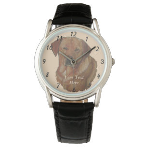 Porträt seltenen roten goldenen labrador armbanduhr