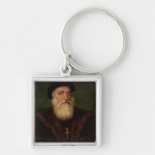 Porträt setzte voraus, von Vasco da Gama c.1524 z Schlüsselanhänger
