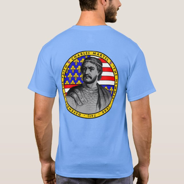Porträt-Siegel-Shirt Charless Martel T-Shirt (Rückseite)