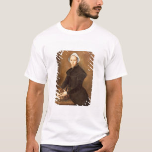 Porträt T28337 einer Dame mit einem Lapdog auf T-Shirt
