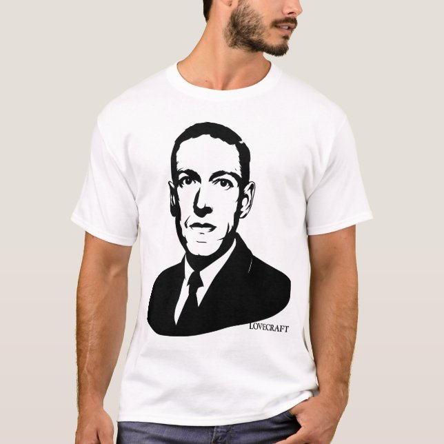 Porträt-T - Shirt HP Lovecraft (Vorderseite)