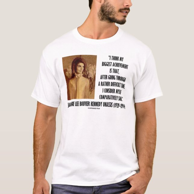 Porträt-verhältnismässig gesundes Zitat Jackie T-Shirt (Vorderseite)