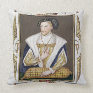 Porträt von (1512-42) König James-V Schottland f Kissen