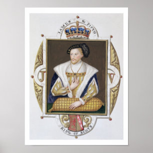Porträt von (1512-42) König James-V Schottland für Poster