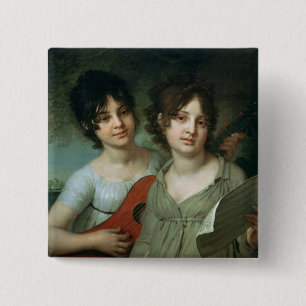 Porträt von A. und von V. Gagarin, 1802 Button
