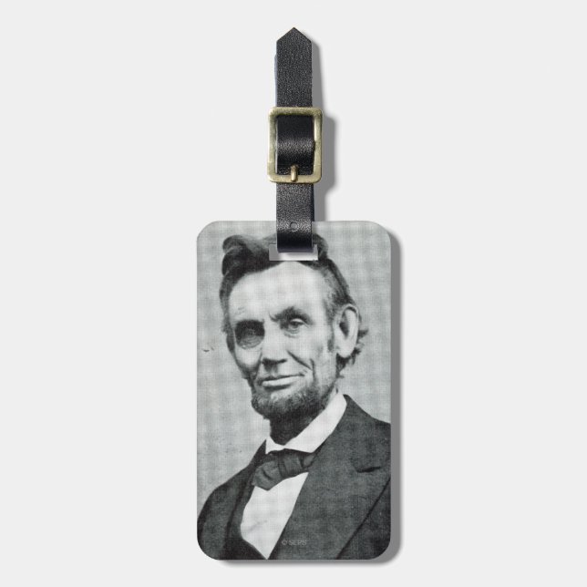 Porträt von Abe Lincoln 1 Gepäckanhänger (Vorderseite vertikal)