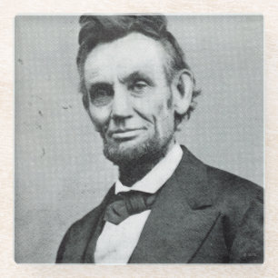 Porträt von Abe Lincoln 1 Glasuntersetzer
