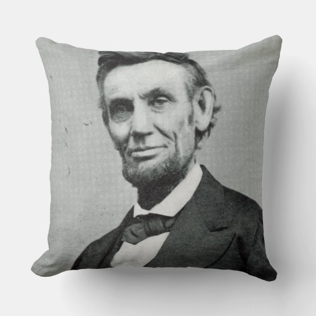 Porträt von Abe Lincoln 1 Kissen (Vorderseite)