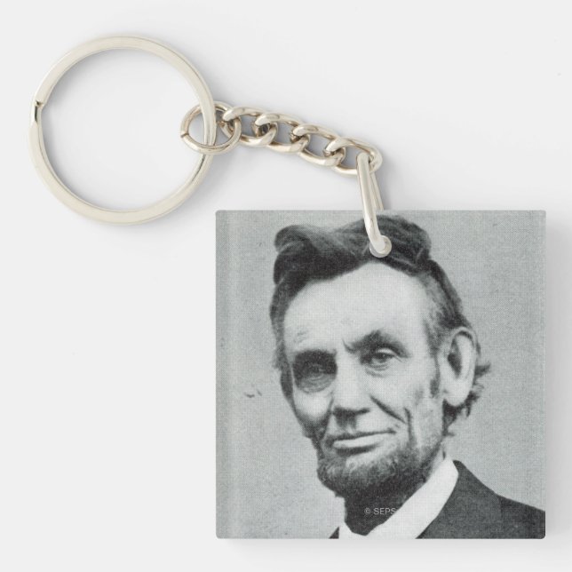 Porträt von Abe Lincoln 1 Schlüsselanhänger (Vorderseite)