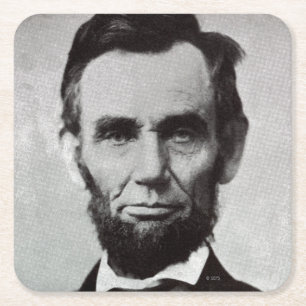 Porträt von Abe Lincoln 2 Rechteckiger Pappuntersetzer