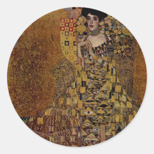 Porträt von Adele Bloch-Bauer I Runder Aufkleber