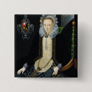 Porträt von Adriana van Nesse, 1611 Button