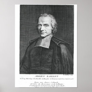 Porträt von Adrien Baillet Poster