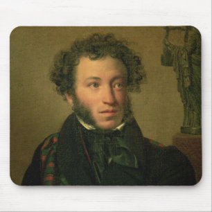 Porträt von Alexander Pushkin, 1827 Mousepad