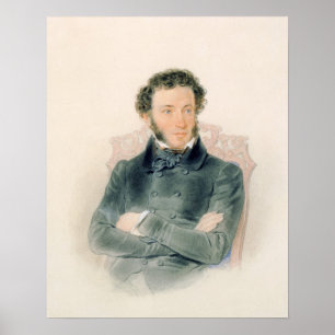 Porträt von Alexander Pushkin 1836 Poster