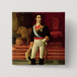 Porträt von Alfonso XII 1876 Button