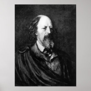 Porträt von Alfred, Lord Tennyson c.1860s Poster