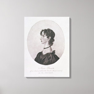 Porträt von Anne Bronte (1820-49) von einem Leinwanddruck