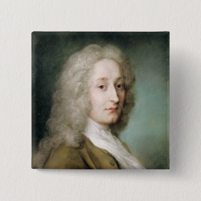 Porträt von Antoine Watteau Button (Vorderseite)