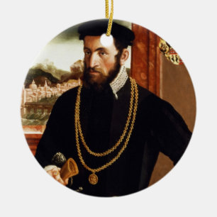 Porträt von Anton Rummel von Liechtenan Keramikornament