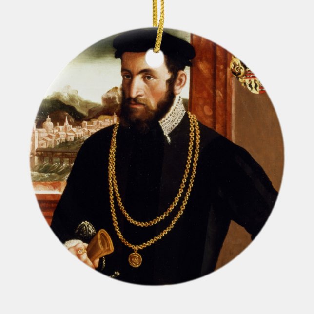 Porträt von Anton Rummel von Liechtenan Keramikornament (Vorne)