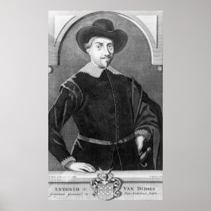 Porträt von Antony van Diemen Poster