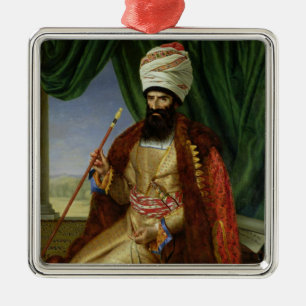 Porträt von Asker-Khan, Botschafter von Persien Ornament Aus Metall