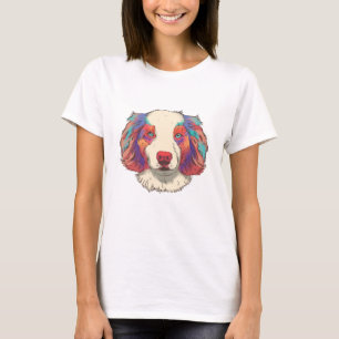 Porträt von australischen Schafhunden T-Shirt